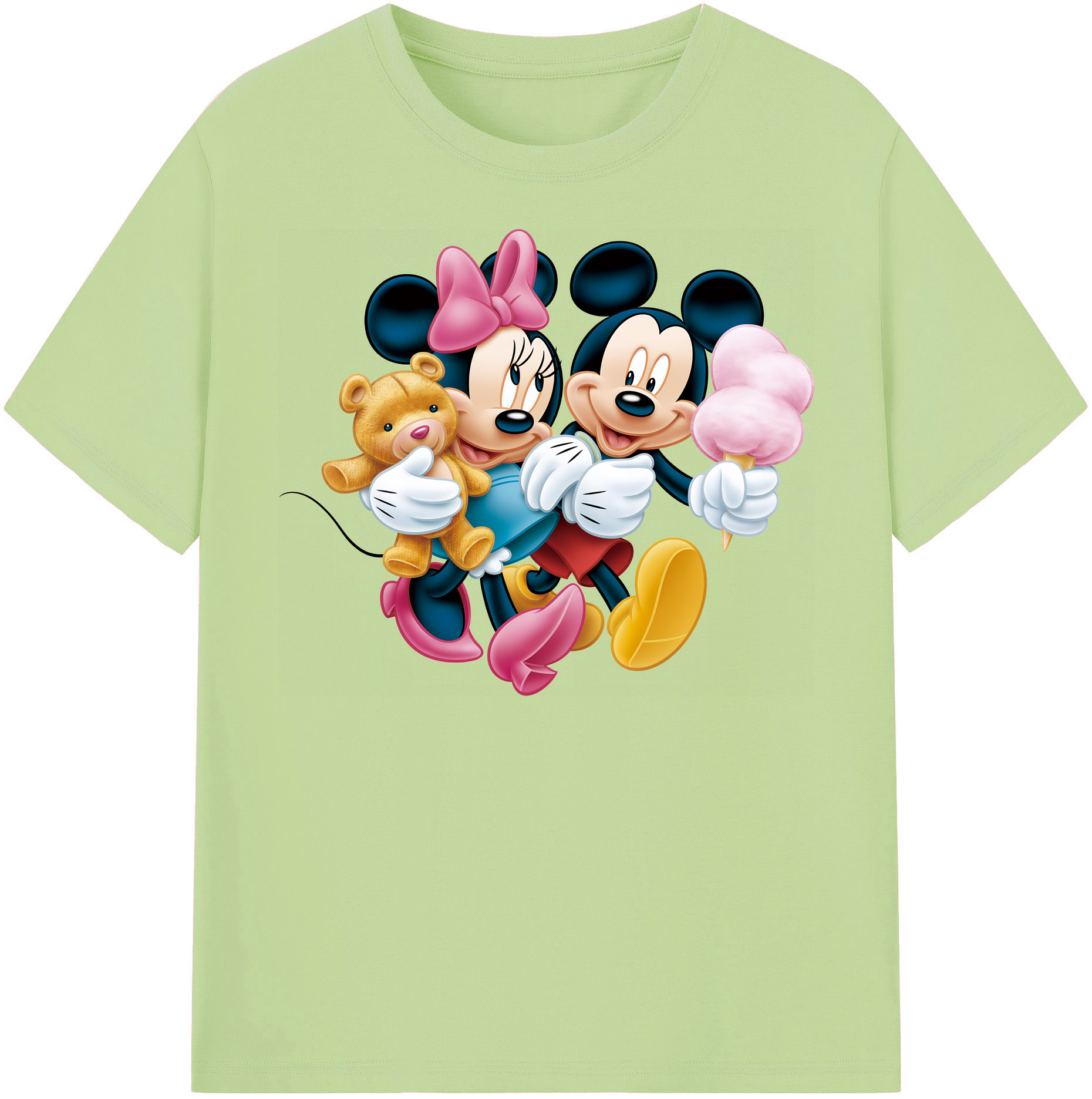 （画像用） ミッキーマウス Mickey Mouse 綿100％半袖Tシャツ（フロントプリント）